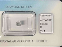 Diamant - 0.35 carat natuurlijke diamant (gecertificeerd) - afbeelding 3 van  4