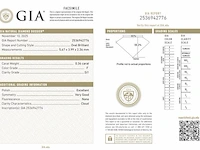 Diamant - 0.36 carat ovaal geslepen diamant (gecertificeerd) - afbeelding 3 van  5