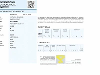 Diamant - 0.37 carat natuurlijke diamant (gecertificeerd) - afbeelding 4 van  6