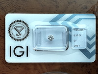 Diamant - 0.37 carat natuurlijke starcut briljant geslepen diamant (gecertificeerd)