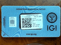 Diamant - 0.37 carat natuurlijke starcut briljant geslepen diamant (gecertificeerd) - afbeelding 2 van  3