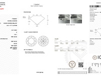 Diamant - 0.37 carat natuurlijke starcut briljant geslepen diamant (gecertificeerd) - afbeelding 3 van  3
