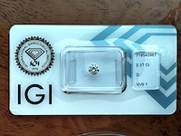 Diamant - 0.37 carat natuurlijke starcut briljant geslepen diamant (gecertificeerd) - afbeelding 1 van  5
