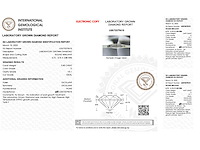 Diamant - 0.40 carat briljant geslepen diamant (gecertificeerd) - afbeelding 2 van  2