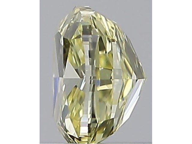 Diamant - 0.40 carat fancy geel kussenvorm geslepen diamant met een gia certificaat (gecertificeerd) - afbeelding 2 van  3