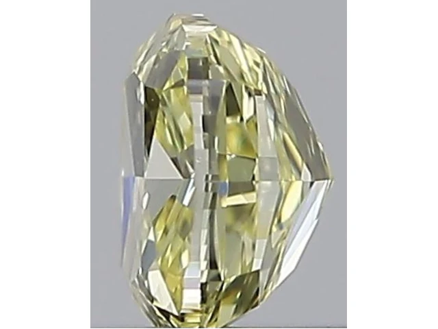 Diamant - 0.40 carat fancy geel kussenvorm geslepen diamant met een gia certificaat (gecertificeerd) - afbeelding 2 van  5