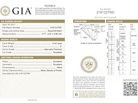 Diamant - 0.40 carat natuurlijke diamant (gecertificeerd) - afbeelding 3 van  4