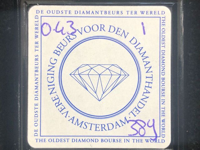 Diamant - 0.43 carat natuurlijke diamant (gecertificeerd) - afbeelding 4 van  6