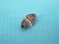 Diamant - 0.49 carat natuurlijke champagne gekleurde marquise diamant (gecertificeerd) - afbeelding 2 van  5