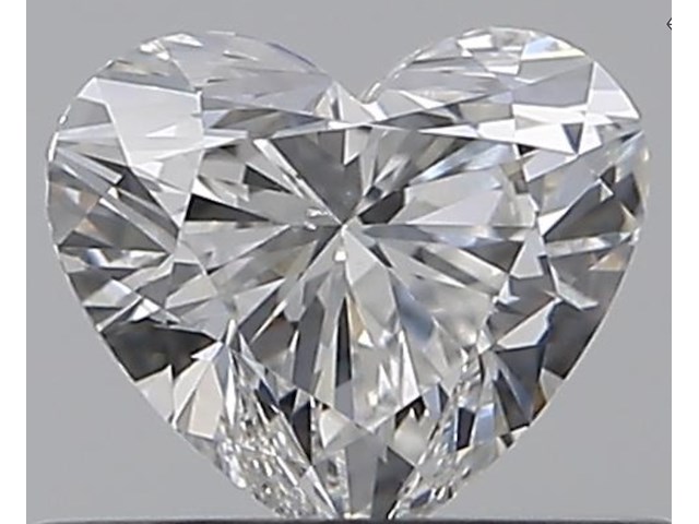 Diamant - 0.50 carat hart vorm geslepen diamant met een gia certificaat (gecertificeerd) - afbeelding 1 van  5