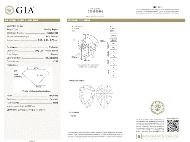 Diamant - 0.50 carat natuurlijke fancy colour diamant (gecertificeerd) - afbeelding 4 van  6