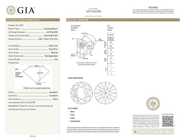 Diamant - 0.50 carat natuurlijke fancy colour diamant - afbeelding 2 van  4