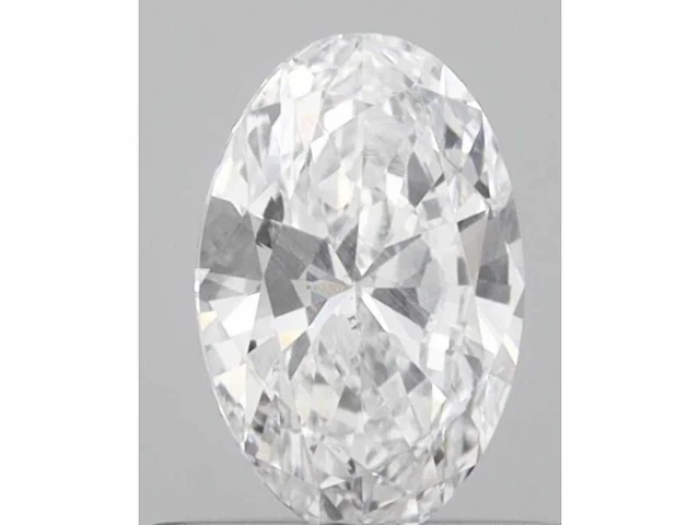 Diamant - 0.50 carat ovaal geslepen geslepen diamant (gecertificeerd) - afbeelding 1 van  4