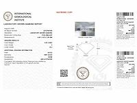 Diamant - 0.50 carat ovaal geslepen geslepen diamant (gecertificeerd) - afbeelding 3 van  4