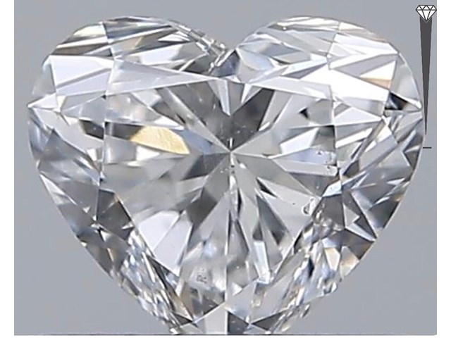 Diamant - 0.51 carat hart vorm geslepen diamant met een gia certificaat (gecertificeerd) - afbeelding 1 van  5