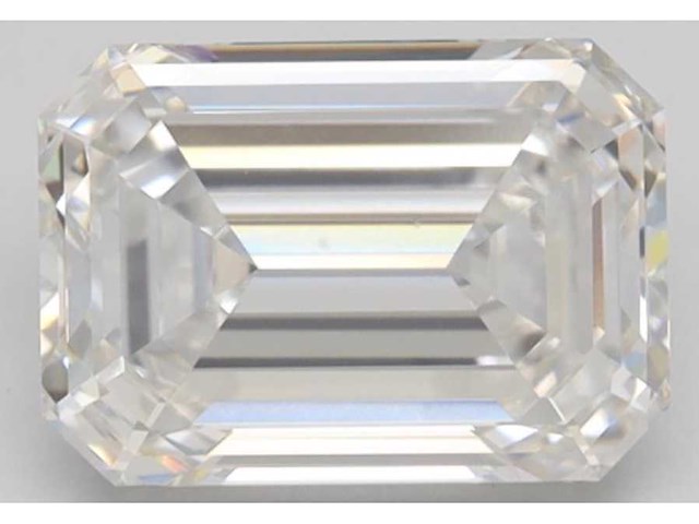 Diamant - 0.52 carat emerald geslepen diamant (gecertificeerd) - afbeelding 1 van  4