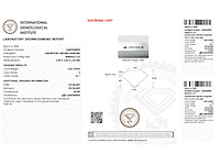 Diamant - 0.52 carat emerald geslepen diamant (gecertificeerd) - afbeelding 2 van  4