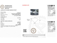 Diamant - 0.52 carat kussenvorm geslepen diamant (gecertificeerd) - afbeelding 3 van  3