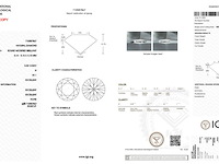 Diamant - 0.52 carat natuurlijke starcut briljant geslepen diamant (gecertificeerd) - afbeelding 3 van  5