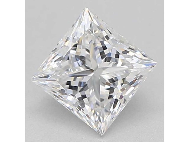 Diamant - 0.52 carat prinses geslepen diamant (gecertificeerd) - afbeelding 1 van  1