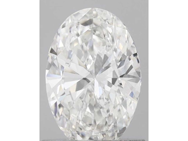 Diamant - 0.54 carat ovaal geslepen geslepen diamant (gecertificeerd) - afbeelding 1 van  2