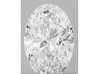 Diamant - 0.54 carat ovaal geslepen geslepen diamant (gecertificeerd)