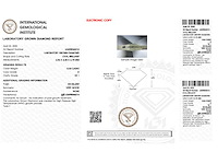 Diamant - 0.54 carat ovaal geslepen geslepen diamant (gecertificeerd) - afbeelding 2 van  2