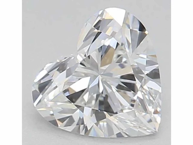 Diamant - 0.56 carat hart vorm geslepen diamant (gecertificeerd) - afbeelding 1 van  4