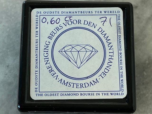 Diamant - 0.60 carat natuurlijke geslepen diamant - afbeelding 2 van  2