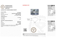 Diamant - 0.70 carat kussenvorm geslepen diamant (gecertificeerd) - afbeelding 4 van  4