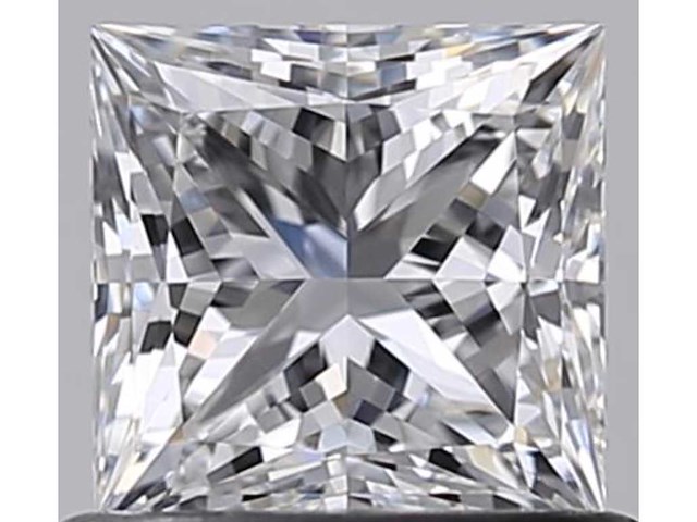 Diamant - 0.70 carat prinses geslepen diamant (gecertificeerd) - afbeelding 1 van  4