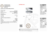 Diamant - 0.70 carat prinses geslepen diamant (gecertificeerd) - afbeelding 4 van  4
