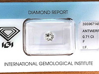 Diamant - 0.71 carat natuurlijke "star of amsterdam" diamant (gecertificeerd) - afbeelding 2 van  5