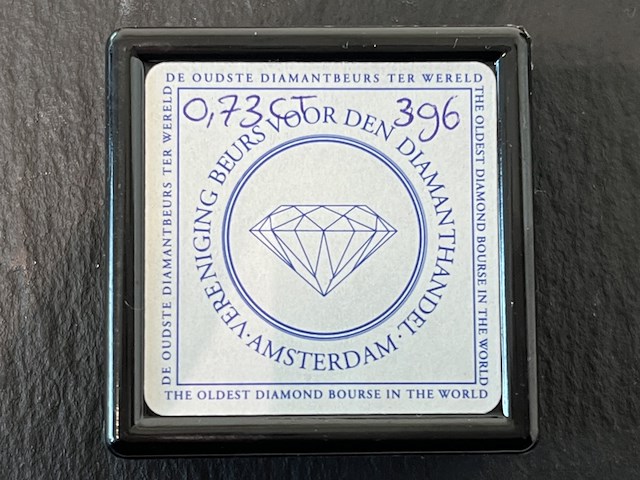 Diamant - 0.73 carat natuurlijke briljant geslepen diamant - afbeelding 2 van  2