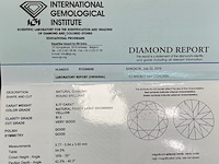 Diamant - 0.77 carat natuurlijk diamant (gecertificeerd) - afbeelding 2 van  3