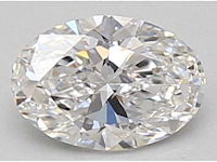 Diamant - 0.80 carat ovaal geslepen geslepen diamant (gecertificeerd) - afbeelding 1 van  4