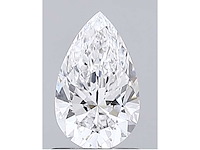Diamant - 0.81 carat pear vorm geslepen diamant (gecertificeerd) - afbeelding 1 van  4