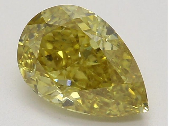 Diamant - 0.84 carat natuurlijke kameleon twee kleurs diamant (gecertificeerd) - afbeelding 1 van  3