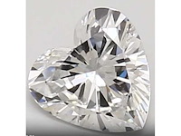 Diamant - 0.85 carat hart vorm geslepen diamant (gecertificeerd)