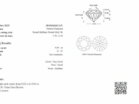 Diamant - 0.86 carat parcel natuurlijke briljant geslepen diamanten (gecertificeerd) - afbeelding 2 van  4