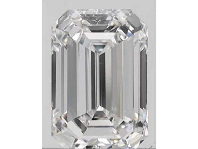 Diamant - 0.90 carat emerald geslepen diamant (gecertificeerd) - afbeelding 1 van  4