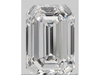 Diamant - 0.90 carat emerald geslepen diamant (gecertificeerd) - afbeelding 1 van  4