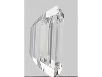 Diamant - 0.90 carat emerald geslepen diamant (gecertificeerd) - afbeelding 2 van  4