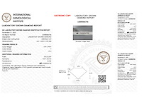 Diamant - 0.90 carat emerald geslepen diamant (gecertificeerd) - afbeelding 3 van  4