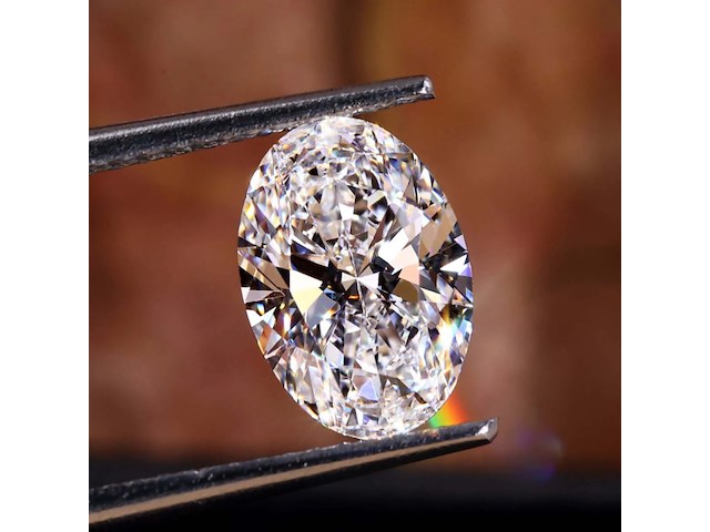 Diamant - 0.90ct oval cut ( igi gecertificeerd ) - afbeelding 1 van  7