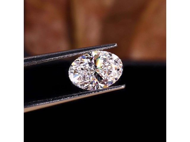 Diamant - 0.90ct oval cut ( igi gecertificeerd ) - afbeelding 2 van  7