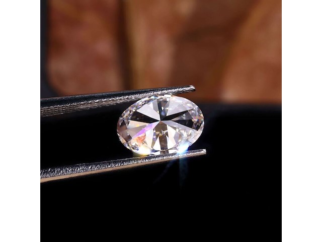 Diamant - 0.90ct oval cut ( igi gecertificeerd ) - afbeelding 3 van  7