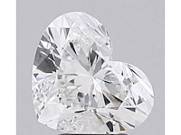 Diamant - 0.91 carat hart vorm geslepen diamant (gecertificeerd)