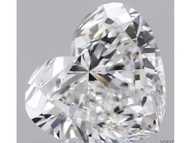 Diamant - 0.91 carat hart vorm geslepen diamant (gecertificeerd) - afbeelding 1 van  4