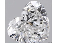 Diamant - 0.91 carat hart vorm geslepen diamant (gecertificeerd)